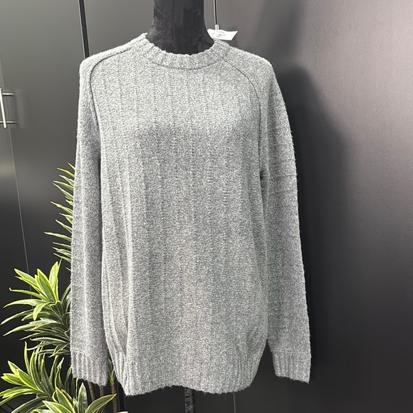 UpWest Pullover Wool blend textured,rib knit cuff & hemline,winter warm sweater - Picture 1 of 10